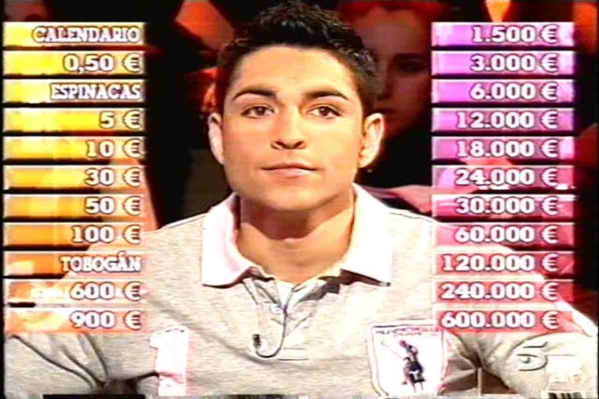 Un concorrente di Alla Tu in onda su TeleCinco
