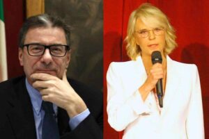 Il ministro Giorgetti e Maria De Filippi