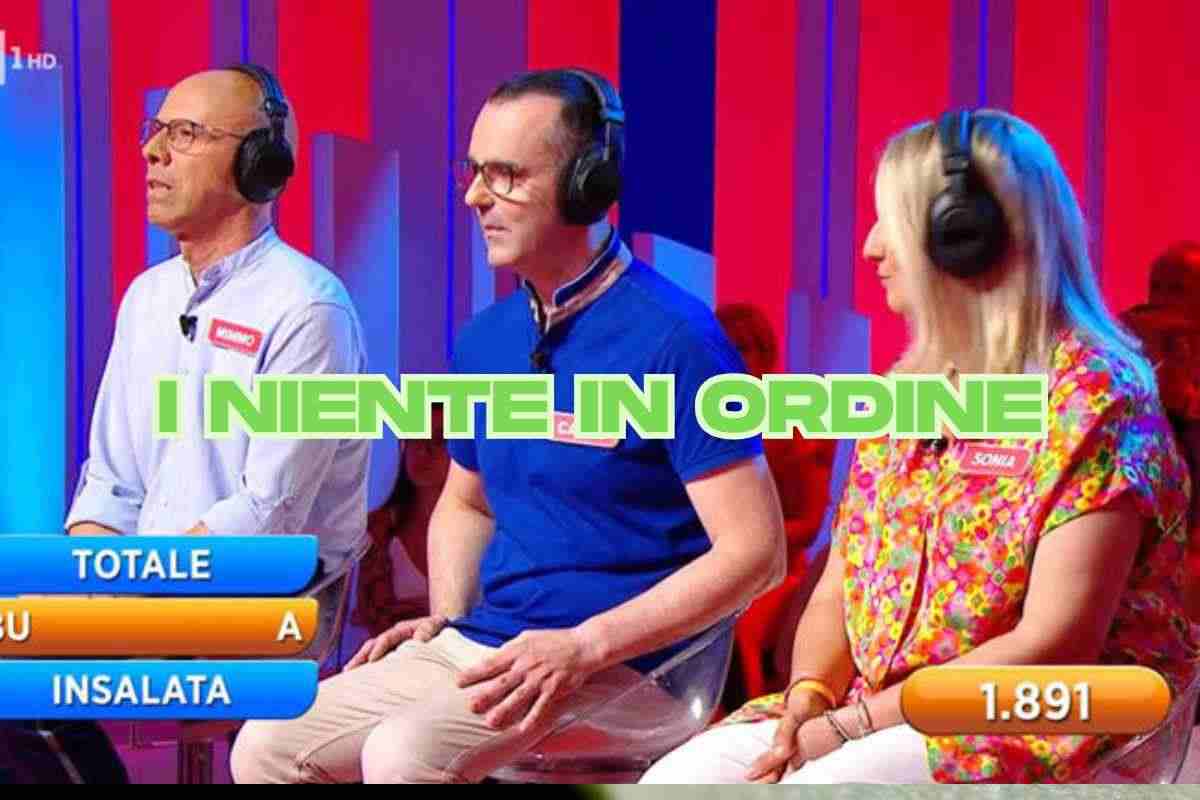 I niente in ordine in una puntata di Reazione a Catena